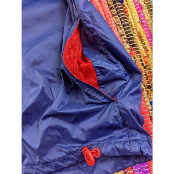 Vineyard Vines Mens M Lightweight Hooded Colorblock Windbreaker Jacket Navy Red - Picture 6 of 12